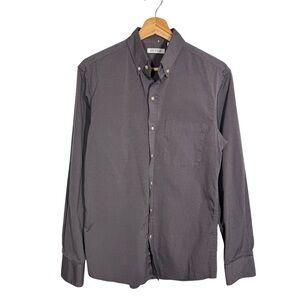 GUSTIN Mens S Gray Made in USA Long Sleeve Button Up Shirt